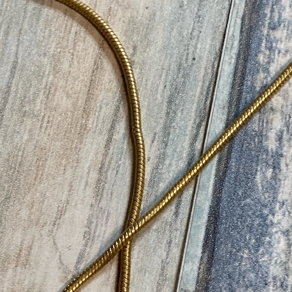 MadeWell Pendant Gold Tone Necklace Black Enamel Long 34" NWT - Picture 7 of 8
